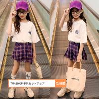 子供服 セットアップ キッズ 女の子 夏 2点セット 上下セット Tシャツ 半袖 ミニスカート チェック柄 ジュニア おしゃれ 可愛い カジュアル 小学生 新品 150cm Y アユストア 通販 Yahoo ショッピング