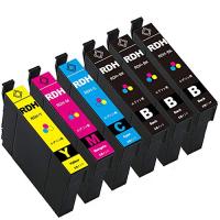 Epson用エプソン互換インクカートリッジ RDH-4CL 4色セット+2個ブラック RDH-BK-L 増量版 （計6本入り） 対応機種: PX-04 | TM Shop