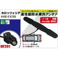 防水アンテナ フィルムレス カロッツェリア carrozzeria AVIC-EVZ05 対応 HF201 端子 車外取付 バンパー 裏設置 フロントガラス フィルムアンテナ 1本 | TNS