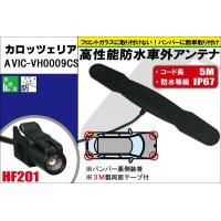 防水アンテナ フィルムレス カロッツェリア carrozzeria AVIC-VH0009CS 対応 HF201 端子 車外取付 バンパー 裏設置 フロントガラス フィルムアンテナ 1本 | TNS