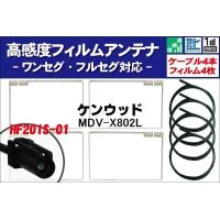 フィルムアンテナ 4枚 スクエア型 ケーブル 4本 セット 地デジ ワンセグ フルセグ 高感度 ケンウッド KENWOOD 用 HF201S-01 MDV-X802L SF4 汎用 ナビ 受信 | TNS