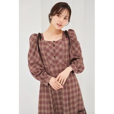 【美品】M.&KYOKO　サークルジャガードチュニックワンピース 中古・古着通販】M.&KYOKO (エムアンドキョウコ) ジャガードドッキング