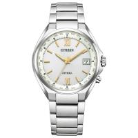 [Citizen] 腕時計 アテッサ 電波ソーラー 防水 ビジネス ホワイト CB1120-50C メンズ シルバー | tocos shop