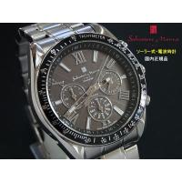 サルバトーレマーラ ソーラー式 電波時計 SM15116-SSBKSV SalvatoreMarra メンズ腕時計 | tokei10.com 茂木時計店