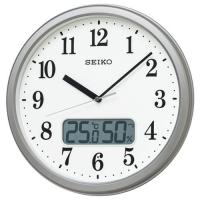 セイコー(SEIKO) KX244S(銀色メタリック) スタンダード掛け時計(液晶表示付) | 特価COM