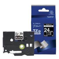 ブラザー(brother) TZe-355 ピータッチ ラミネートテープ 白文字/黒 24mm | 特価COM