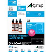 エーワン　ラベルシール　超耐水　表示　パッケージ　マット紙　Ａ４　２４面２０シート入　上下余白付　62224 | とくえもん