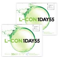 【35枚x2箱】エルコンワンデー55 L-CON 1DAY 55 コンタクトレンズ 1日使い捨て 35枚入り 2箱 含水率55% ポスト投函 | トキワカメラYahoo!店