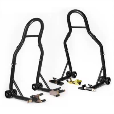 バイクスタンド　前後セット バイクスタンド フロント メンテナンススタンド V型タイプ 2台