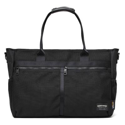 【美品】アニエスベー　ブラック ナイロン ビジネスバッグ アニエスベー バッグ ナイロン（メンズトートバッグ）（色：ブラック系