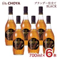 梅酒 ザ・チョーヤ ブランデー仕立て ブラック 700ml 6本 瓶 14度 The CHOYA チョーヤ 紀州南高梅100％ リキュール 送料無料 | 東京酒粋(トウキョウシュスイ)