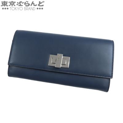 FENDI ネイビー レザー 長財布 ネイビー（紺）系 FENDI(フェンディ) 長財布(レディース) - 海外