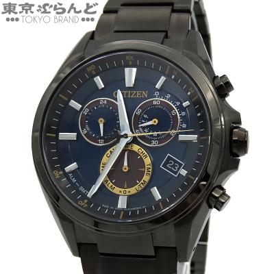 【稼働品】CITIZENアテッサ 30周年記念限定品BKチタン AT3055 CITIZEN（シチズン） アテッサ AT3055-57L ブラックxネイビー スーパー