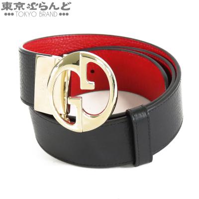 GUCCI（グッチ） GUCCI GG リバーシブル ベルト 450000 ブラックx