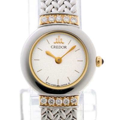 セイコー クレドール 腕時計 レディース ゴールド シルバー CREDOR - 【希少・K18ベゼル】セイコー クレドール レディース