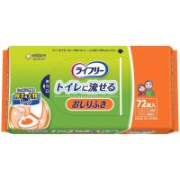 ユニ・チャーム　ライフリー　おしりふき　トイレに流せる / 54432→57911　72枚入×12個セット | キラキラ通販マート