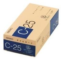 SEIKO セイコー タイムカード C25カード 1箱/100枚入 | オフィス店舗用品トップジャパン