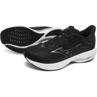 靴 ランニングスニーカー MIZUNO WAVE RIDER 28 ミズノ ウェーブライダー28 J1GC240302 ブラック/シルバー/ホワイト | トップス