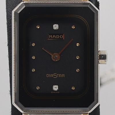 完動品！RADO ラドー DIASTAR ダイアスター 腕時計 黒文字盤 RADO ラドー ダイヤスター 4Pダイヤ 132.9504.3 ブラック