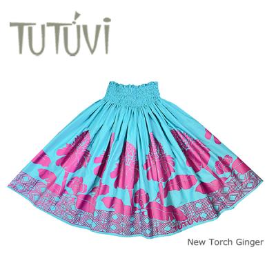 フラダンスパウスカート／ＴＵＴＵＶＩ・トーチジンジャー トーチジンジャー TUTUVI パウスカート TUTUVIパウ（柄：トーチ