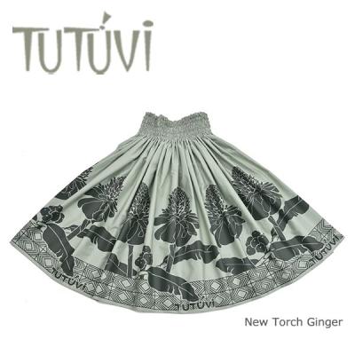 TUTUVi トーチジンジャー柄 パウスカート 72cm フラダンス衣装、パウスカート、TUTUVI - Torch Ginger