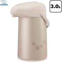押すだけポット（ガラス） ガラスマホービン 容量：3.0L 象印 AB-RC30-CM ガラスエアーポット マットベージュ | 家電と住宅設備の取替ドットコム