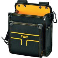 TOP工業(トップ工業) TPD201M 電工用腰袋 2段タイプ(中) テープホルダー付き  TPD-201M Tcarryシリーズ 腰袋  1個 | Total Homes