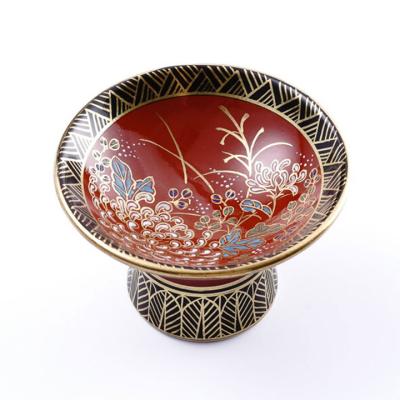 新品未使用 九谷焼 錦山窯 朱地色絵金彩 九谷桔梗小鉢 5客 使う・贈る 九谷焼専門店 陶らいふ - 錦山窯｜Yahoo!ショッピング