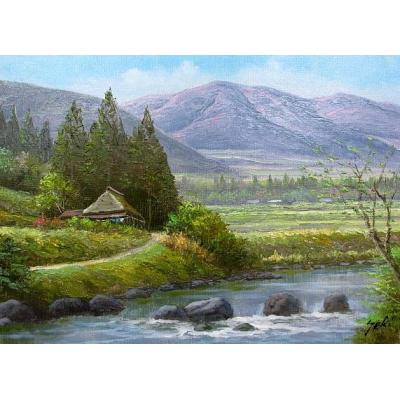関健造　山村清流　油彩画　原風景　真作 関健造 山村清流 油彩画 原風景 真作 楽天市場】関 健造 「 山村