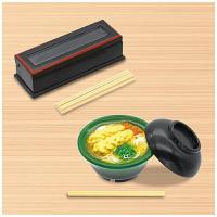 くら寿司ミニチュアコレクション [1.えび天うどん＆箸入れ(箸のかたまり・箸) ]【ネコポス配送対応】【C】 | トイサンタ ヤフー店