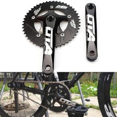 ☆ 新品‼️　自転車　クランクセット　シングル用　48T（厚歯）　ブラック ☆ ☆ 新品‼️ 自転車 クランクセット シングル用 48T（厚歯