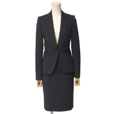 美品 L グッチ シルク ウール スカートスーツ 黒 イタリア製 40 肩パッド GUCCI レディーススーツ、フォーマル｜ファッション おすすめ人気商品
