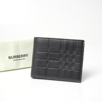 BURBERRY メンズ二つ折り財布（バッグ、小物素材：本革、レザー