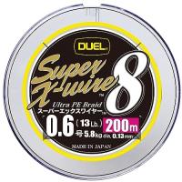 DUEL (デュエル) PEライン 釣り糸 スーパーエックスワイヤー8  0.6号 200m 5色/イエローマーキング H360 | クロスタウンストア