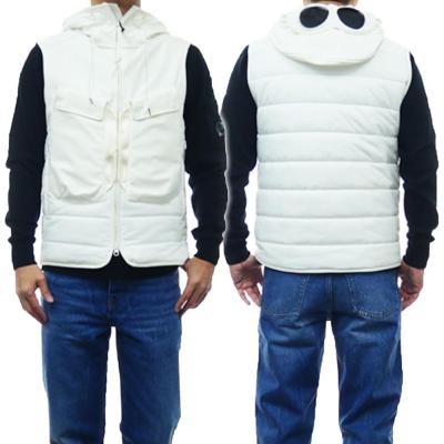 て*ん様 C.P. Company white padded vest ホワイト c.p.company（メンズ前開きべスト、ジレ）｜トップス | ファッション