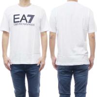 EMPORIO ARMANI エンポリオアルマーニ EA7 メンズクルーネックTシャツ 3RUT02 PJ02Z ホワイト×ブラック | TRE STYLE