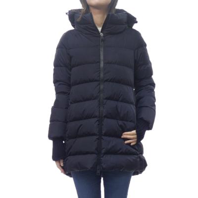 美品 ヘルノ　リバーシブルダウン　レディース フード付き　ブラック　ブルー　42 BLUE LABEL CRESTBRIDGE（ブルーレーベルクレストブリッジ） ダウン