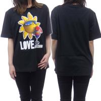 LOVE MOSCHINO ラブモスキーノ レディースクルーネックTシャツ W4F8739 M3876 ブラック | TRE STYLE