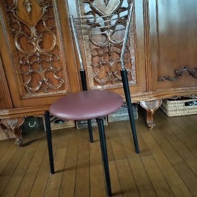 【送料込み】ヴィンテージ 木製 椅子 光家具 古家具 チェア レトロ 鋲打ち 光製作所 70-80s ヴィンテージ HIKARI チェア 1脚 ダイニング 椅子