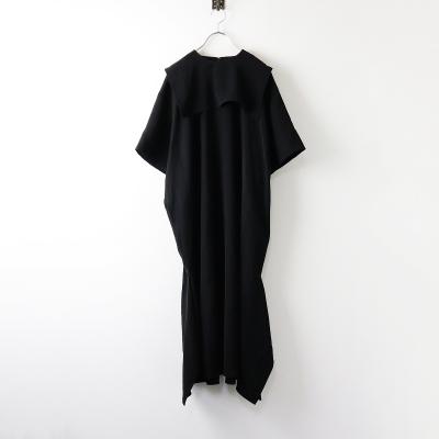 ENFOLD 2022AW エンフォルド スクエア ワイド DRESS 36/ブラック  