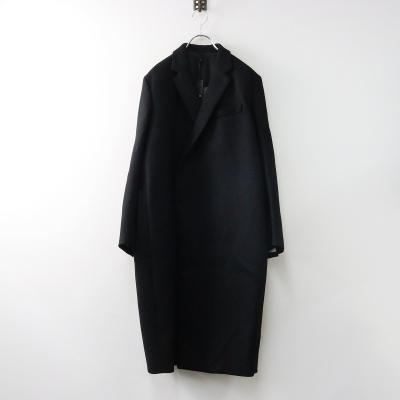 美品　THE RERACS リラクス　シルク　ウール　コート　ブラック　ウール THE RERACS/ザ・リラクス】RERACS WOOL SILK BAL COLLAR BOA