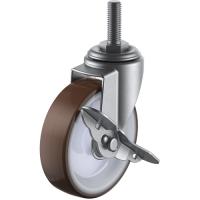 ユーエイ ねじ込み式 自在 ステンレスキャスター ウレタン 車輪径100mm ストッパー付き Eタイプ SUS-ET-S型 SUS-ET-100URS-W3/4-40 ポイント10倍 | 買援隊ヤフー店