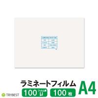 ラミネートフィルム A4 100枚 100ミクロン 216×303mm ラミネーター フィルム パウチ a4  送料無料