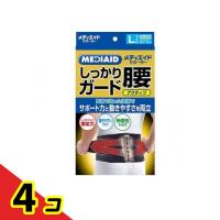 MEDIAID(メディエイド) サポーター しっかりガード 腰 アクティブ ブラック 1枚 (Lサイズ)  4個セット | 通販できるみんなのお薬