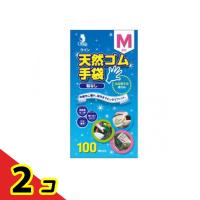 クイン 天然ゴム手袋 粉なし 100枚 (Mサイズ )  2個セット | 通販できるみんなのお薬