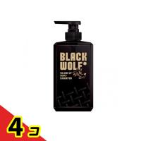 BLACK WOLF(ブラックウルフ) ボリュームアップスカルプシャンプー 380mL (ポンプタイプ本体)  4個セット | 通販できるみんなのお薬