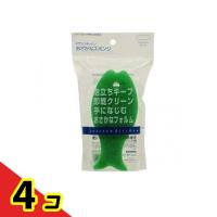 マーナ キッチン用 おさかなスポンジ K170 1個入 (ディープグリーン)  4個セット | 通販できるみんなのお薬