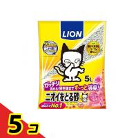 ライオン 猫砂 ニオイをとる砂 フローラルソープの香り 5L  5個セット | 通販できるみんなのお薬