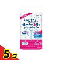 エリエール シャワートイレのためにつくった吸水力2倍のトイレットペーパーフラワープリント香水付き 12ロール入 (ダブル)  5個セット | 通販できるみんなのお薬