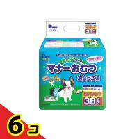P.one 男の子のためのマナーおむつ おしっこ用 小〜中型犬用 ビッグパック 38枚入  6個セット | 通販できるみんなのお薬
